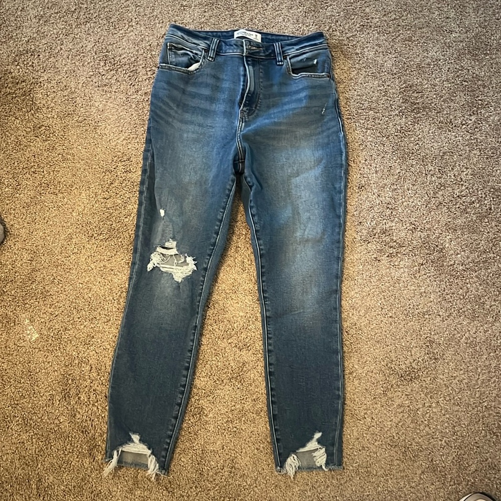 Abercrombie & Fitch Curve Love High Rise Super Skinny Ankle Jeans | 6S/28S